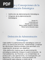 Definición y Concepciones de La Administración Estratégica