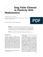 On Teaching Finite Element Method in Plasticity With Mathematica