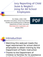 Mandatory Reporting of Child Abuse & Neglect - Training For All School Employees