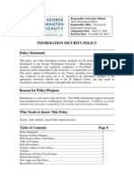 Information Security Policy Final Goerge Washington Unversity