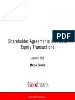 Private Equity Shareholders Agreements Presentation