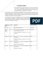 Transport Policy: Designati Ons Tiers Vehicle Fuel / Month