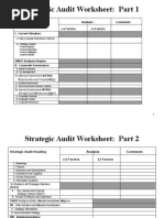 Strategic Audit Frame Work