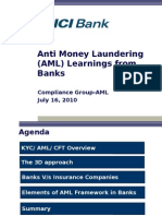 Anti Money Laundering (AML) Learnings From Banks: Compliance Group-AML July 16, 2010