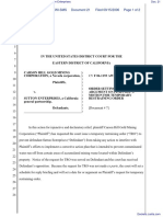 Carson Hill Gold Mining Corporation v. Sutton Enterprises - Document No. 21