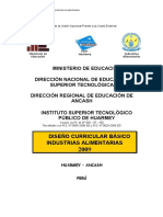 Diseño Curricular Basico de Institutos Superior Tecnologicos Ley 29394