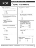 Wonderlic Basic Skill Test