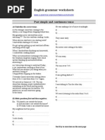 Past Tense Worksheet