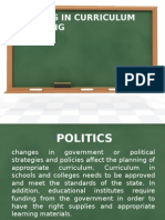 Factors in Curriculum Planning