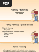 Family Planning: Rosebella Butoy, R.M. Lucita Root, R.M