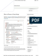 How To Format A Comic Script