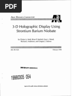 3-D Holographic Display Using Strontium Barium Niobate: Army Research Laboratory