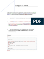 Manipulação de Triggers No MySQL