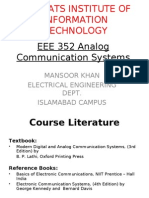 Comsats Institute of Information Technology: EEE 352 Analog Communication Systems