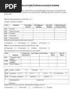 Questionnaire On Youth Preferences Towards E-Banking