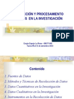 1 Recoleccion y Procesamiento de Datos en Investigacion