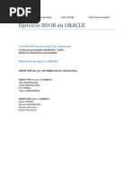 Ejercicio Bdor en Oracle