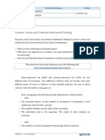 Norm and Criterion Reference Testing