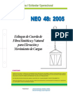 NEO-48 Eslingas de Cuerda de Fibra Sintética y Natural para Elevación y Movimiento de Cargas.