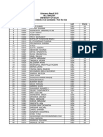 'Part A' Result of All Candidates (Roll Number Wise)