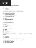 Gastro Physiology Quiz