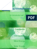 An Introduction PPT: Renewable Energy Technologies in Power Generation