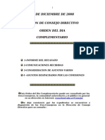 11 de Diciembre de 2008 Sesion de Consejo Directivo Orden Del Dia Complementario