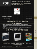 Feasibility of Using 3D Printed Sewing Machine Parts in Garment Manufacturing