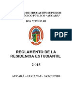 Reglamento de Residencia Estudiantil 2015