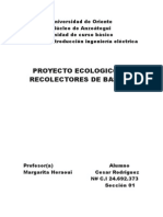 Proyecto Ecologico de Recoleccion de Basura