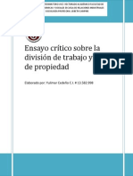 Ensayo Crítico Sobre La División de Trabajo y Tipos de Propiedad PDF