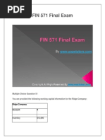 FIN 571 Final Exam Latest Question Answers