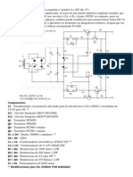 Fuente de Alimentación Simétrica Regulada y Variable 0 A 30V 2A