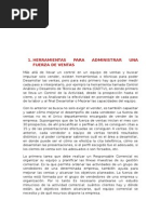 Herramientas para Administrar Una Fuerza de Ventas