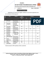 Mit College of Food Technology, Pune: Advertisement