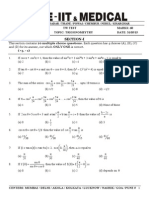 Trigonometry (Question Paper)