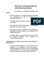 Indicadores de La Evaluacion de La Gestion Educativa