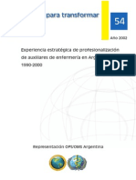 Formar para Transformar-Profesionalizacion de Aux de Enf-Ops