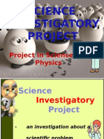 Steps of Doing A Science Investigatory Projet