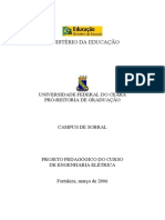 Projeto Politico Pedagógico - Engenharia Elétrica UFC, Sobral