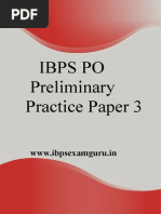 IBPS PO Preliminary Practice Set 3