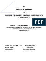 Market Share of Coke Products at Brindavan Threads Pvt. LTD, Bly