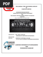 Internship Report For Compounding Department at General Tyre & Rubber Company of Pakistan