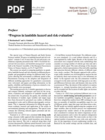 Preface: "Progress in Landslide Hazard and Risk Evaluation"