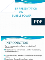 Paper Presentation ON Bubble Power