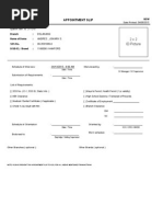 Appointment Slip: 2 X 2 ID Picture