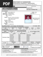 Sku PH.D Application Form