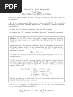 Math 6338: Real Analysis II Final Exam Due: Friday May 4 2012 at 5:00pm