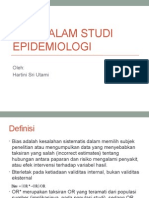 Bias Dalam Studi Epidemiologi