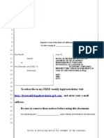 Sample California Motion For Judgment On The Pleadings For Plaintiff